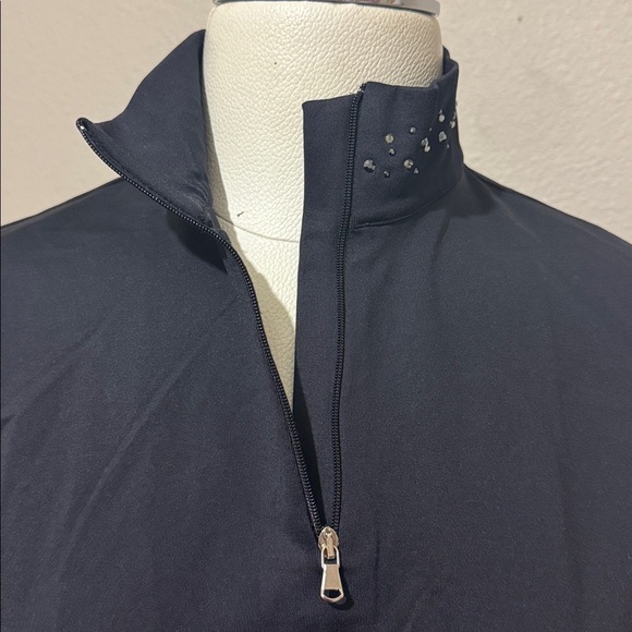 M.Miller Swarovski Mid-Layer Top Luxury Ski Wear 1/4 Zip - Picture 9 of 10